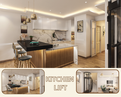 OPEN KITCHEN AND LIFT